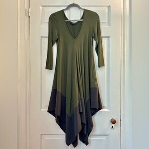 NWOT CQ by CQ Handkerchief Hem Stretch Midi Dress, size S